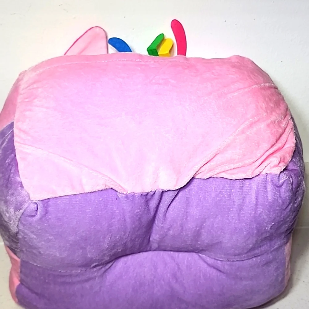 Plush Unicorn Pillow. Tablet , Book, Phone Holder. Purple And Pink NEW with Tags - Picture 6 of 9